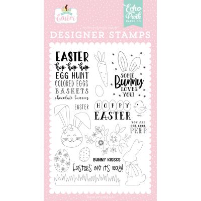 Echo Park Welcome Easter Clear Stamps - Bunny Kisses